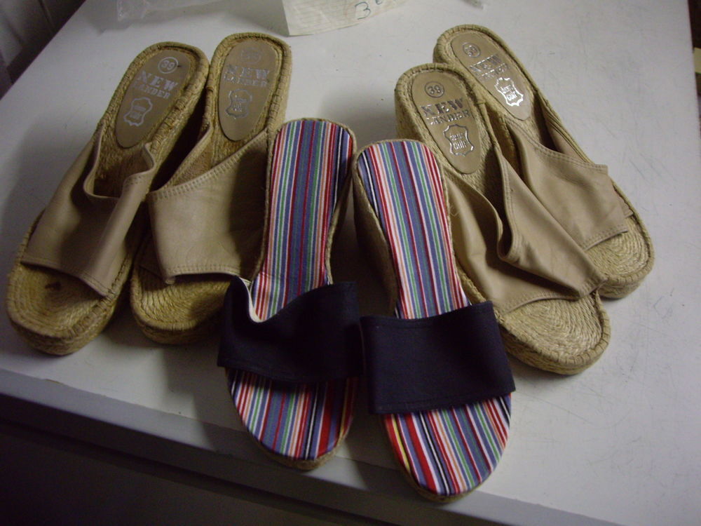 Diverses Mules-espadrilles talon compens&eacute; pt39 Chaussures