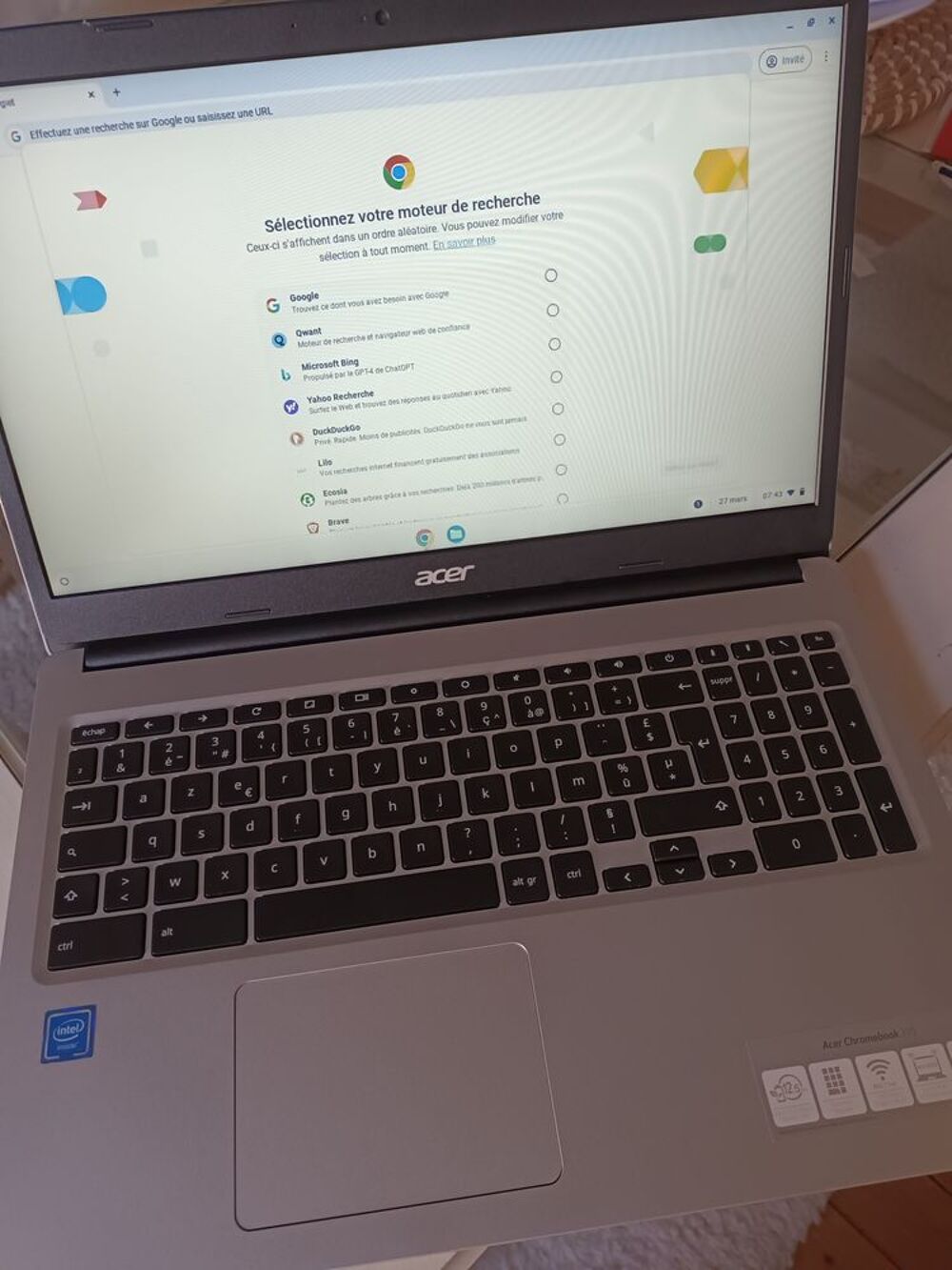Ordinateur Chrome Book Matériel informatique