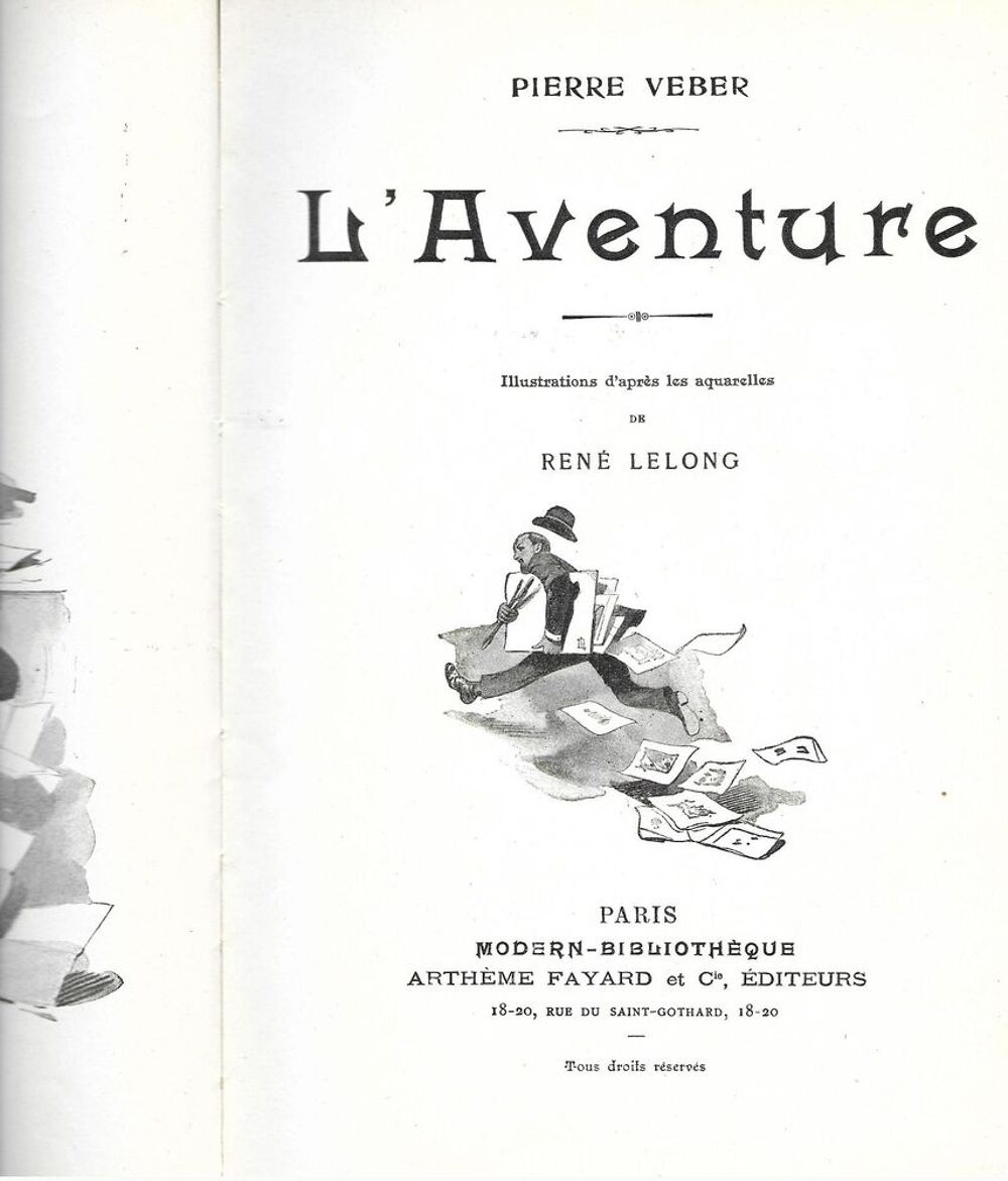  livre ,L 'Aventure de Pierre Veber 1897 Livres et BD