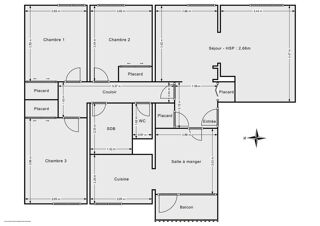  Appartement � vendre 5 pi�ces 90 m�