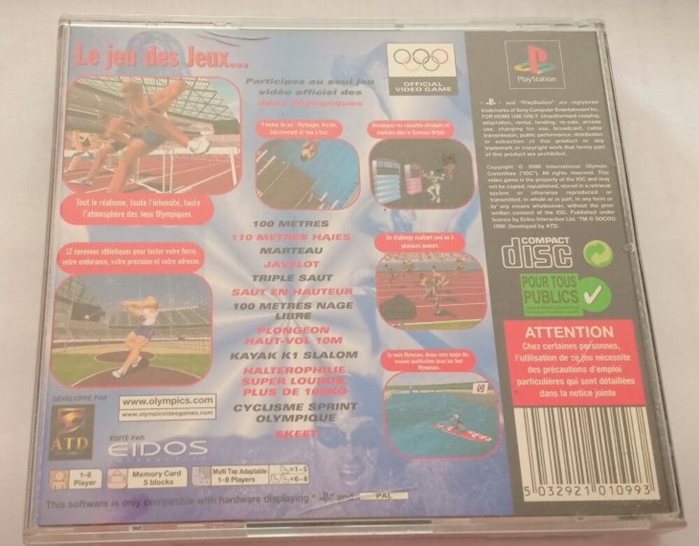 Jeu PS1 Sydney 2000 complet Consoles et jeux vidéos