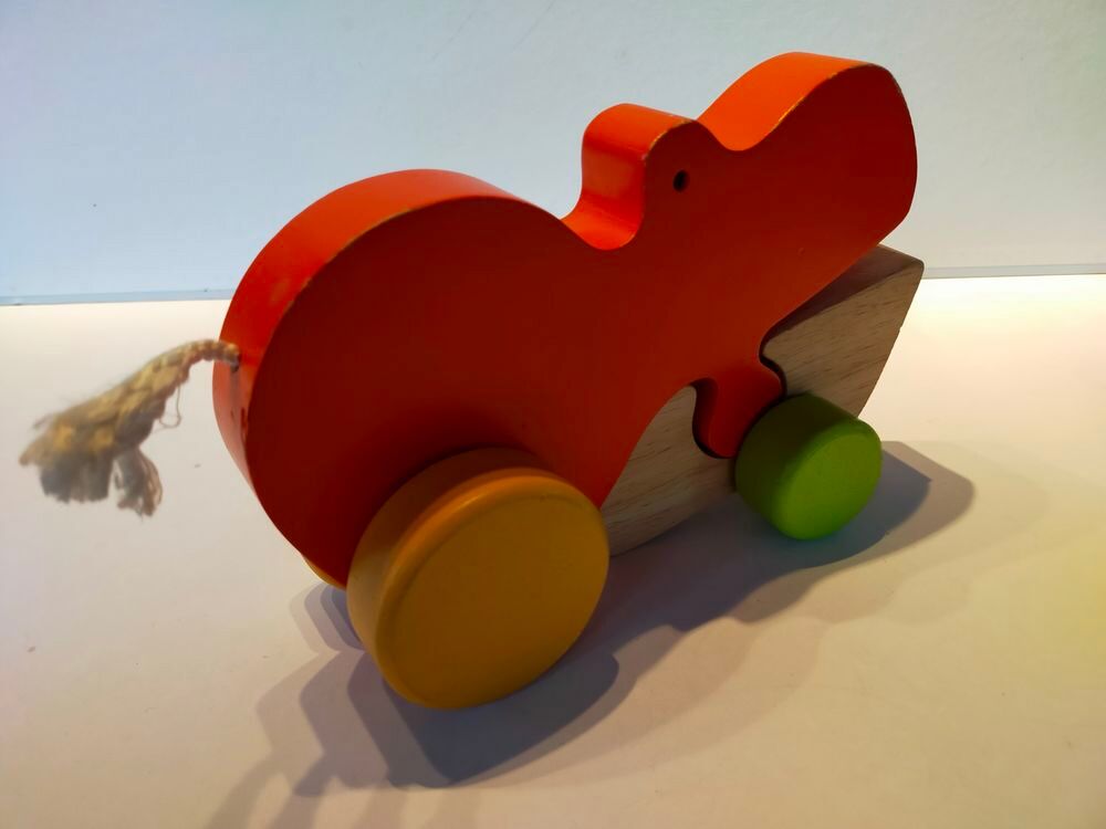 BOIS Hippopotame &agrave; tirer pour les petits
Jeux / jouets