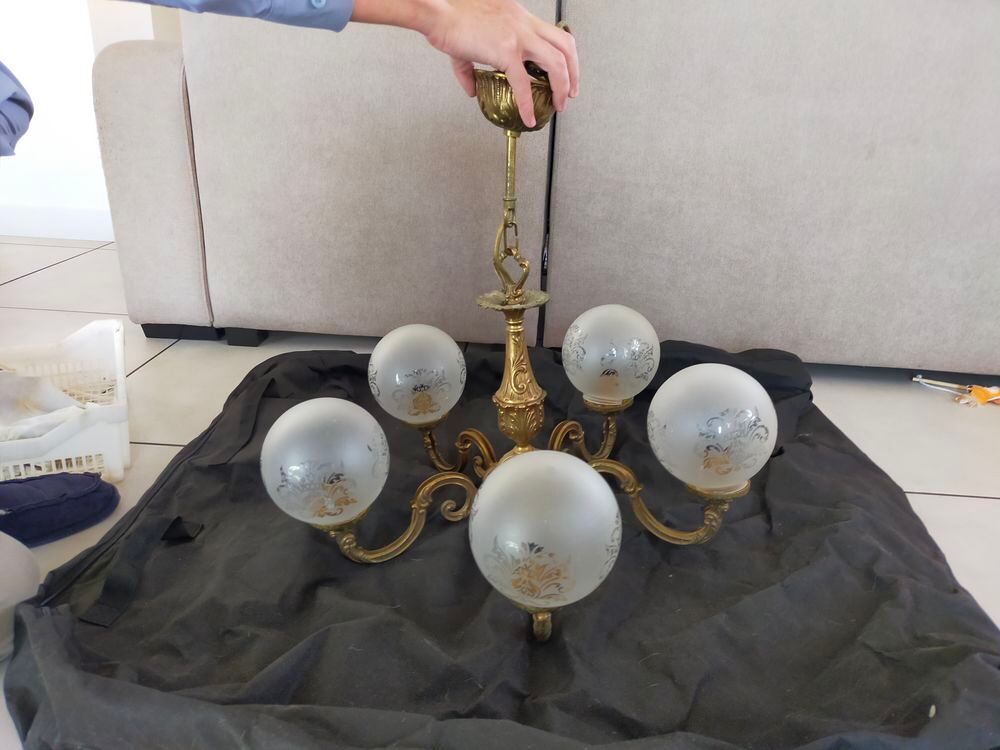 Lustre bronze style Louis XV Décoration