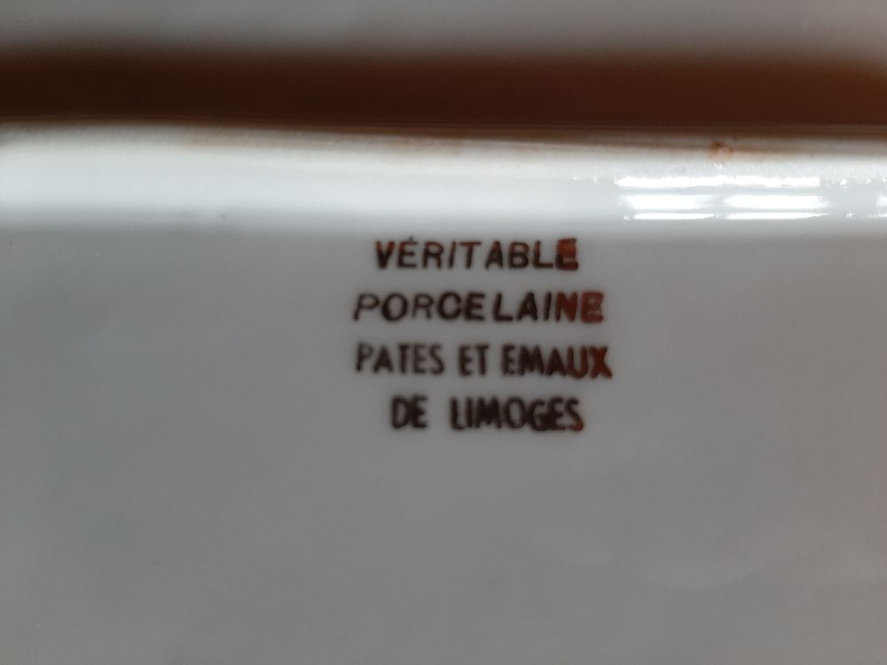 tr&egrave;s belle Assiette v&eacute;ritable porcelaineLimoges Cuisine