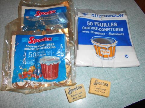 feuilles couvre confiture, 3 sachets neufs. 2 Grospierres (07)