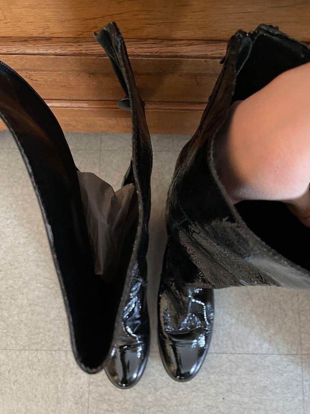 Paire de bottes de marque "Buffalo London" en bon &eacute;tat Chaussures