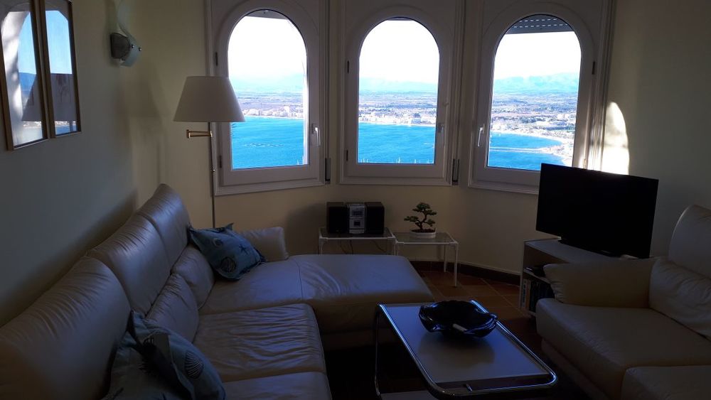   Appt climatisé dans villa avec piscine, vue mer panoramique Espagne, Costa Brava Roses