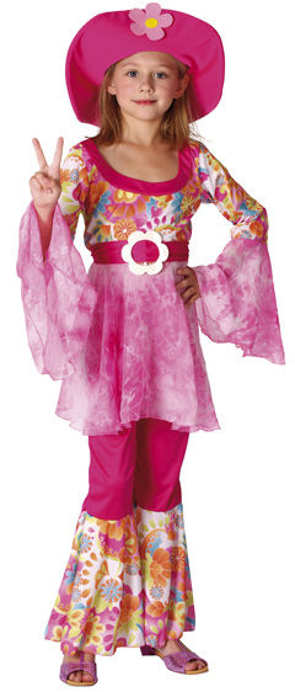 Deguisement costume Hippie rose 4-6 ans Jeux / jouets