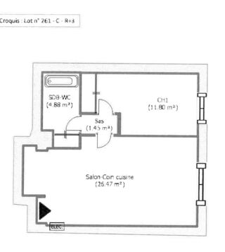  Appartement à vendre 2 pièces 44 m²