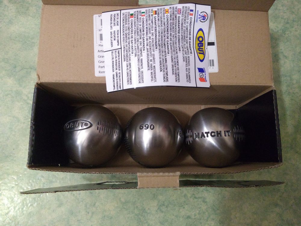Triplettes boules p&eacute;tanque match it 115 72/690 Sports