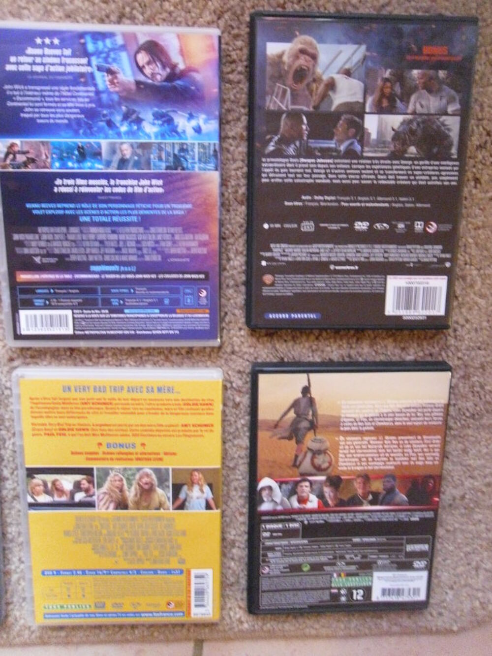 6 grands Films Blockbusters 2019-2017, 4e &agrave; 3e DVD et blu-ray