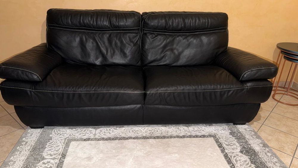 fauteuil cuir noir Meubles