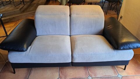 Canap� 2 places Relax �lectrique cuir et tissu 450 Fondettes (37)