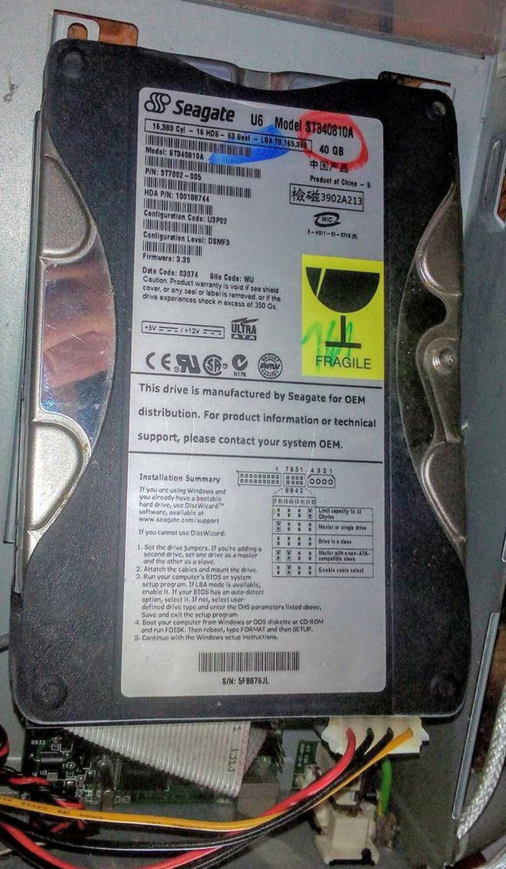 disque+dur+ata+ide+wdc+40go Matériel informatique