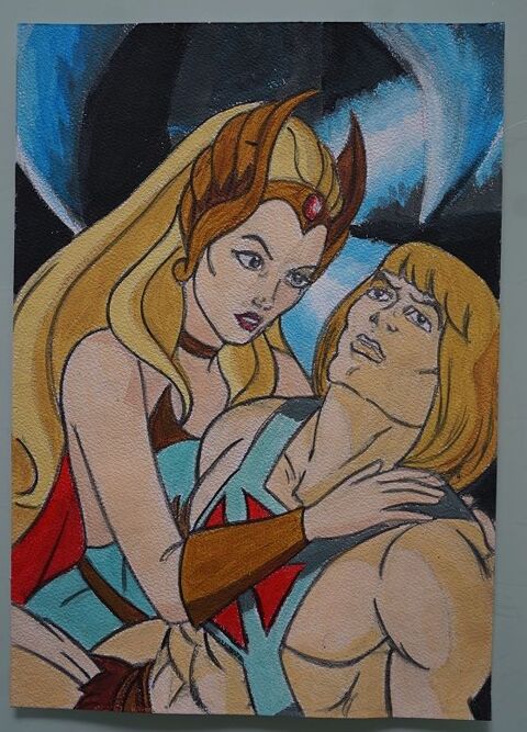 peinture - she-ra- 1 -sur papier aquarelle format A4 - 300 g 4 Fougères (35)