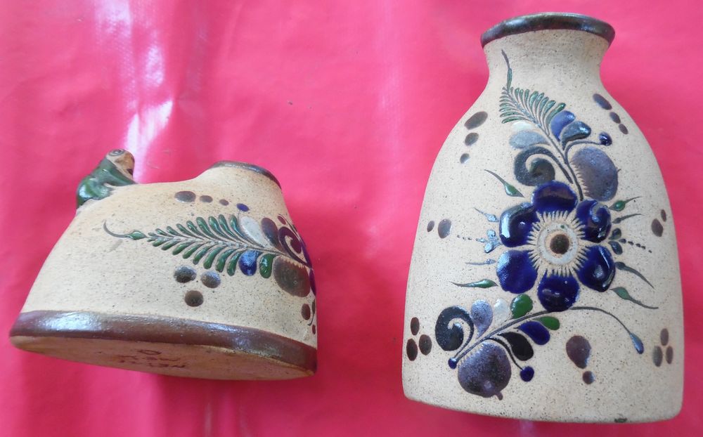 Poteries du Mexique sign&eacute;es NETZI MEX T et NETZI MEX O Décoration