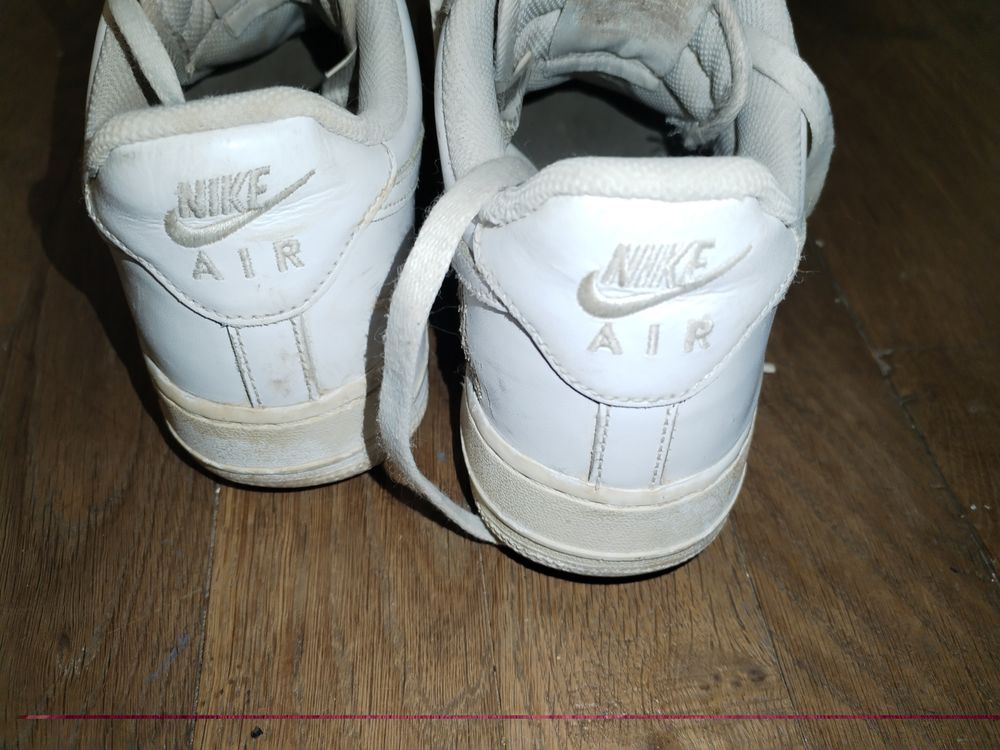 Basket NIKE AF1 basse full cuir blanche (43) Chaussures