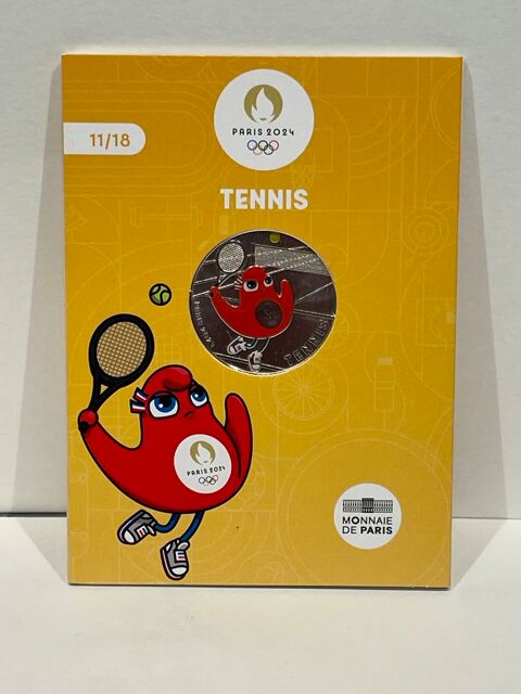La monnaie de 10e argent  JO Paris 2024 - Mascotte Tennis 36 Dourdan (91)