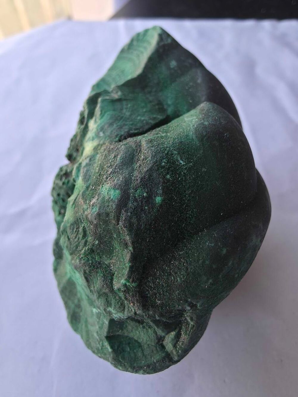 Min&eacute;ral Rare : Malachite Botryoidale Velout&eacute;e RDC 435g Collection 