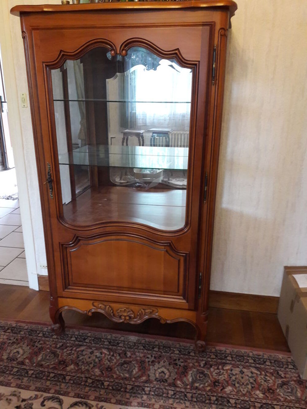 Buffet bas et vitrine merisier Louis XV Meubles