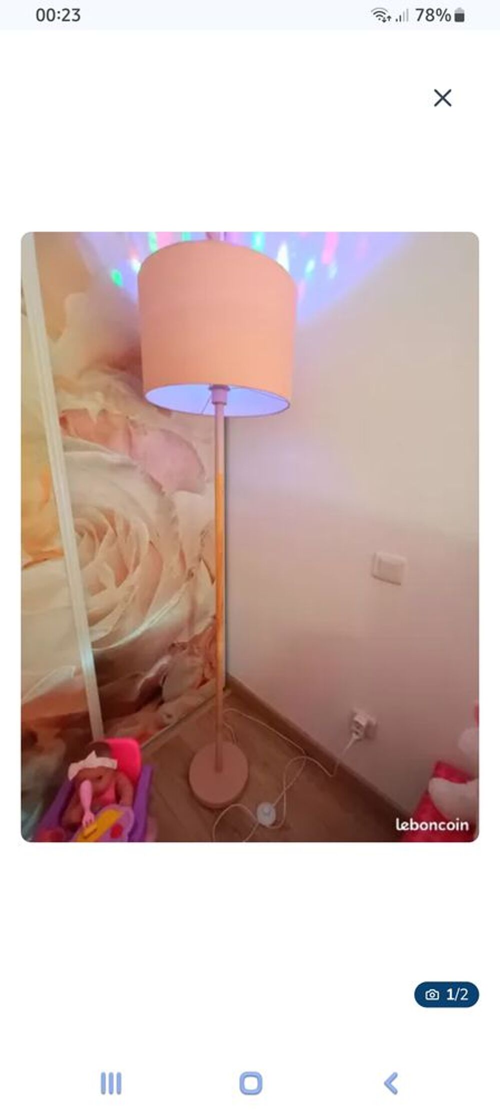 Lampadaire rose Mobilier enfants