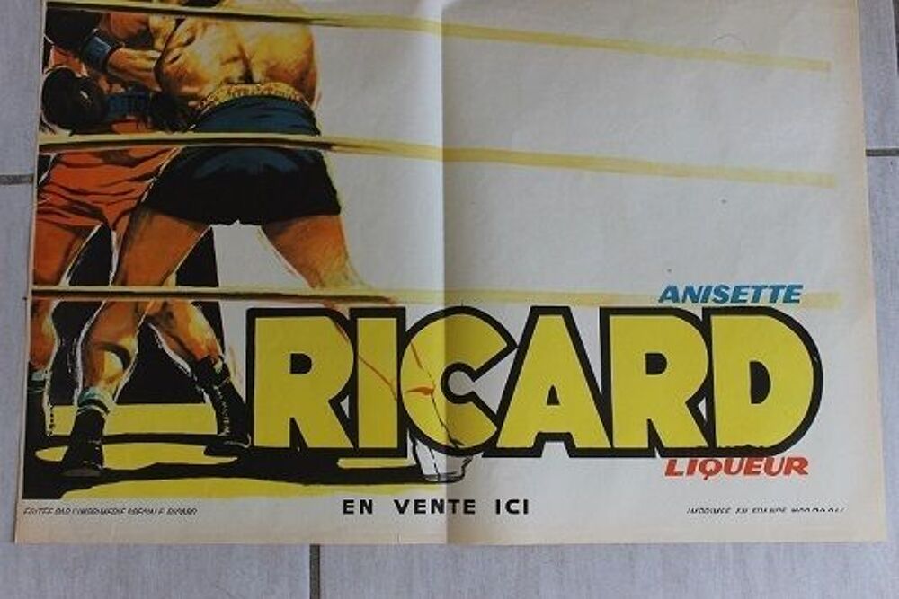 Ancienne affiche publicitaire RICARD ORIGINALE (50 x 65 ) 