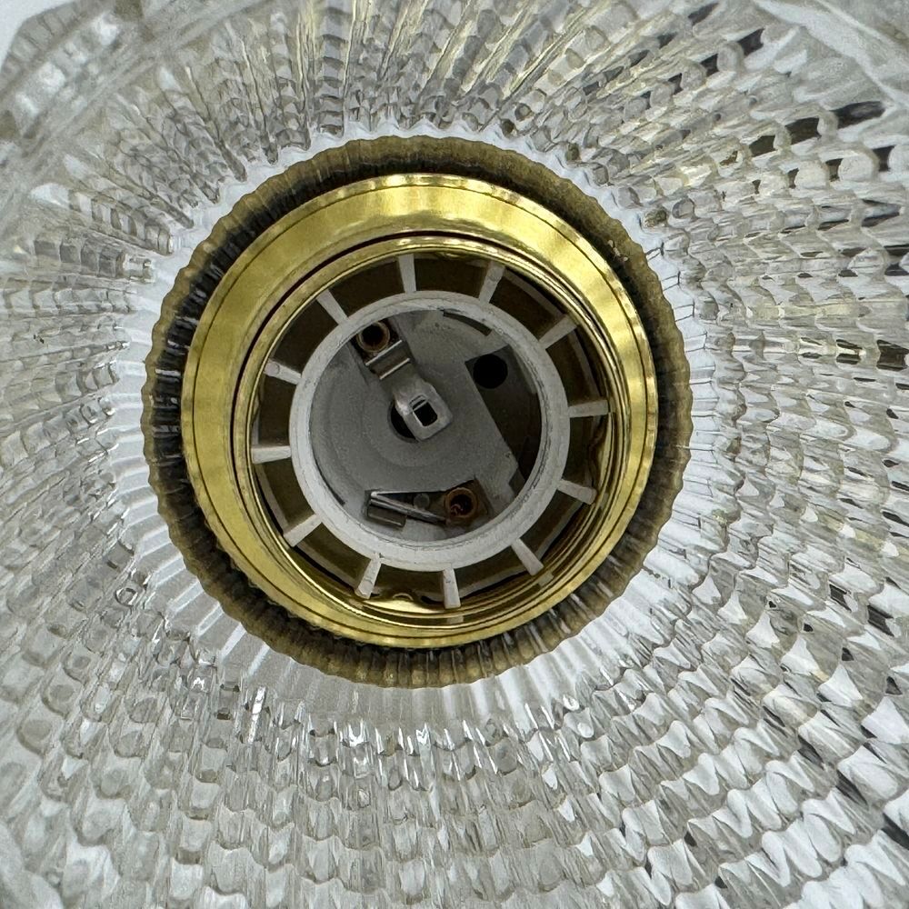PAIRE D'ANCIENNES APPLIQUES EN VERRE TEXTUR&Eacute; VINTAGE Décoration