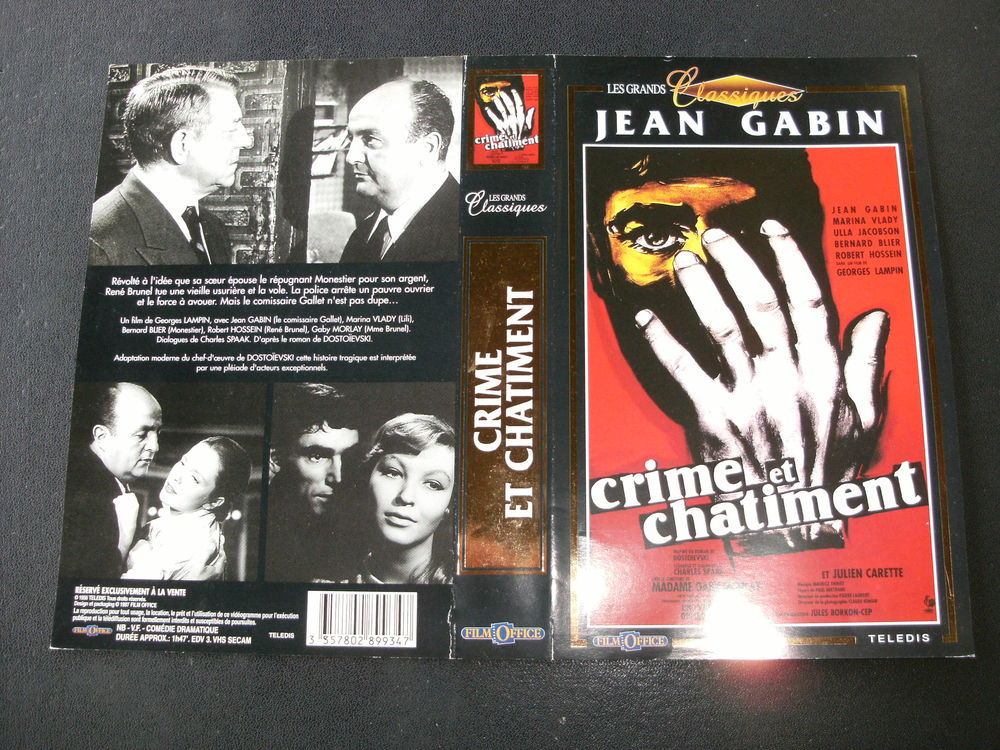 Film : " Crime et chatiment " DVD et blu-ray
