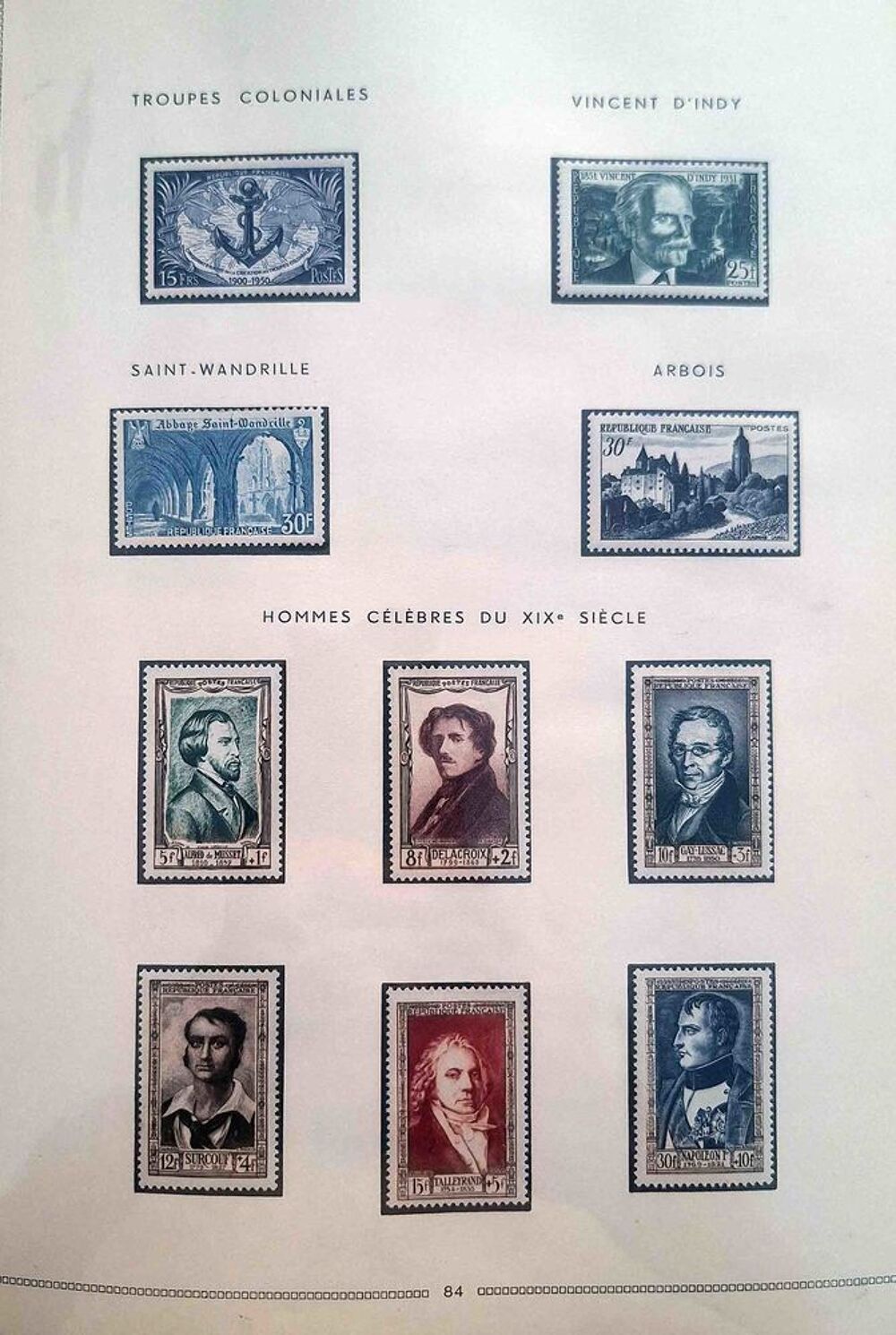 S&eacute;rie de timbres de collection de France G10 