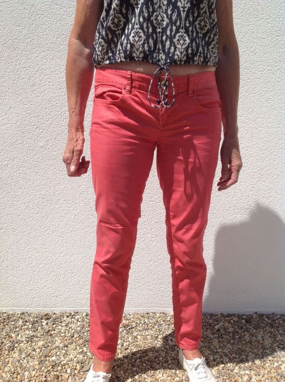 Chino taille basse femme best sale