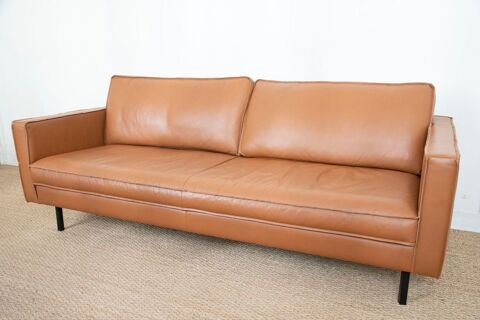 Canap� en cuir marron design - Zyso (Anvers) - style vintage 900 Paris 18 (75)