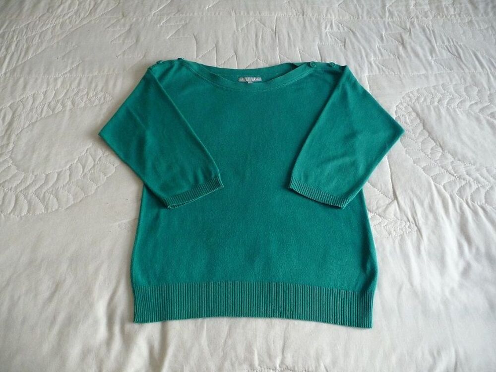 Pull vert encolure bateau ETAM Taille 38 Vêtements