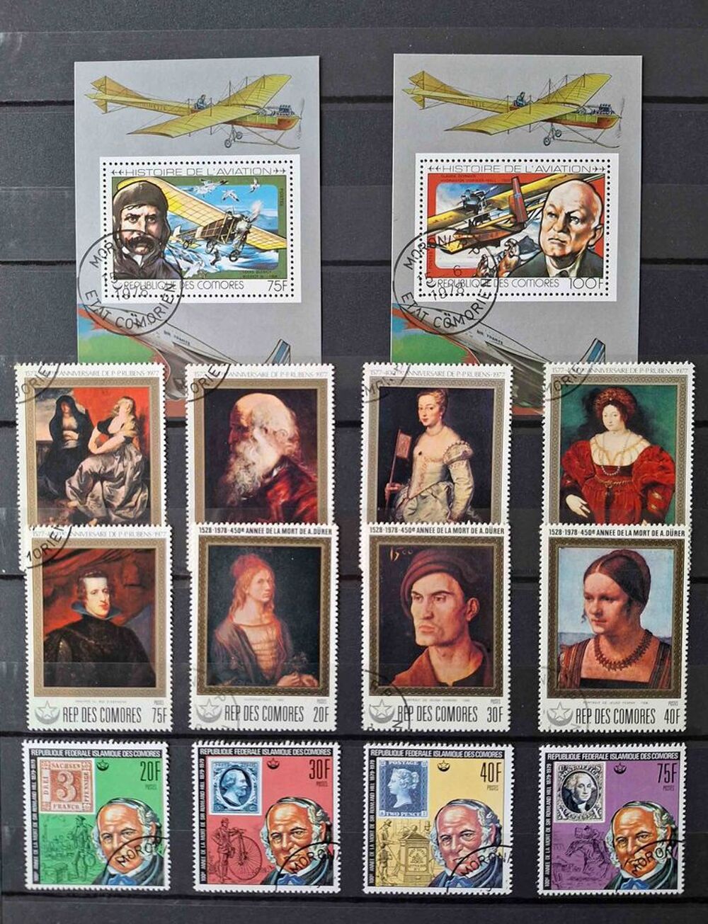 S&eacute;rie de timbres de collection des Comores 