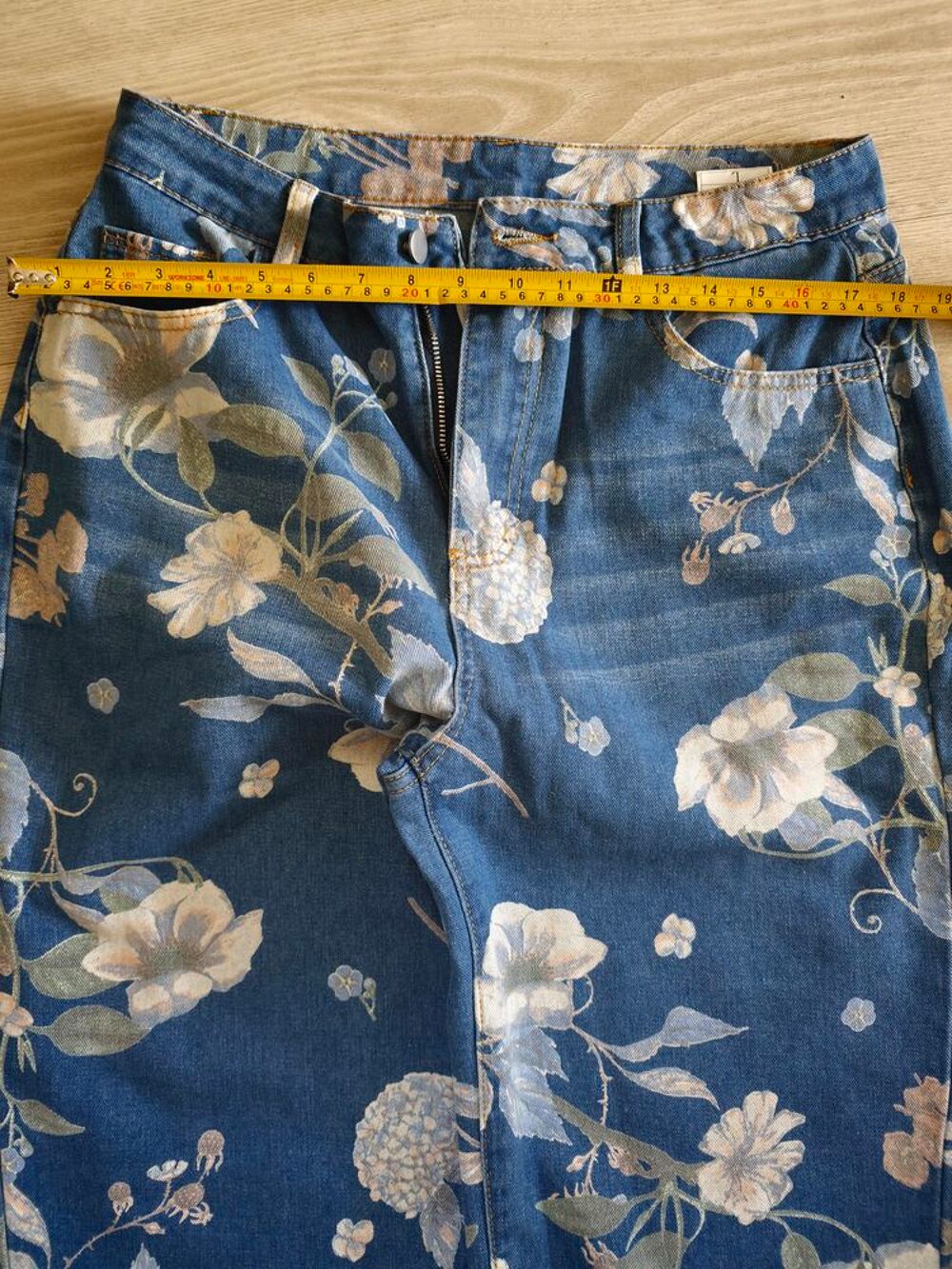 Jeans neuf femmes imprim&eacute; floral, jambe large et droite tail Vêtements