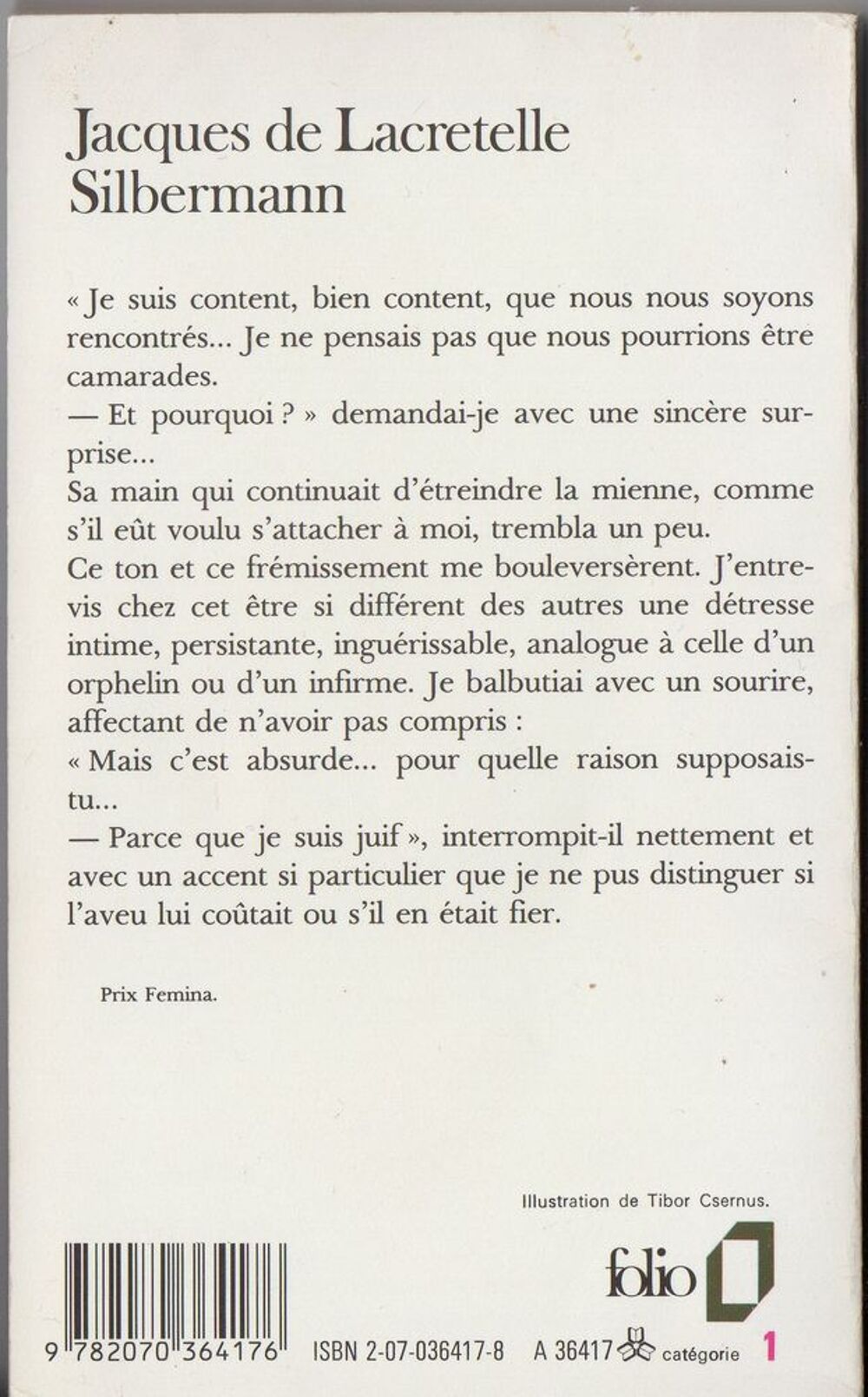 Silbermann - Jacques de Lacretelle Livres et BD