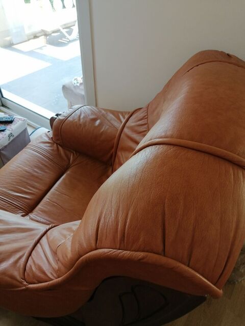 2 fauteuil cuir  50 Sancy (77)
