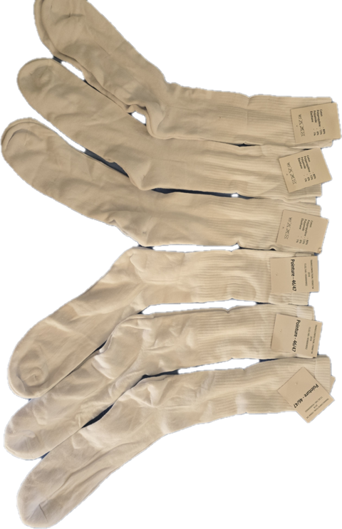 Lot 6 paires chaussettes blanches neuves pointure 46-47  10 Nux-les-Mines (62)