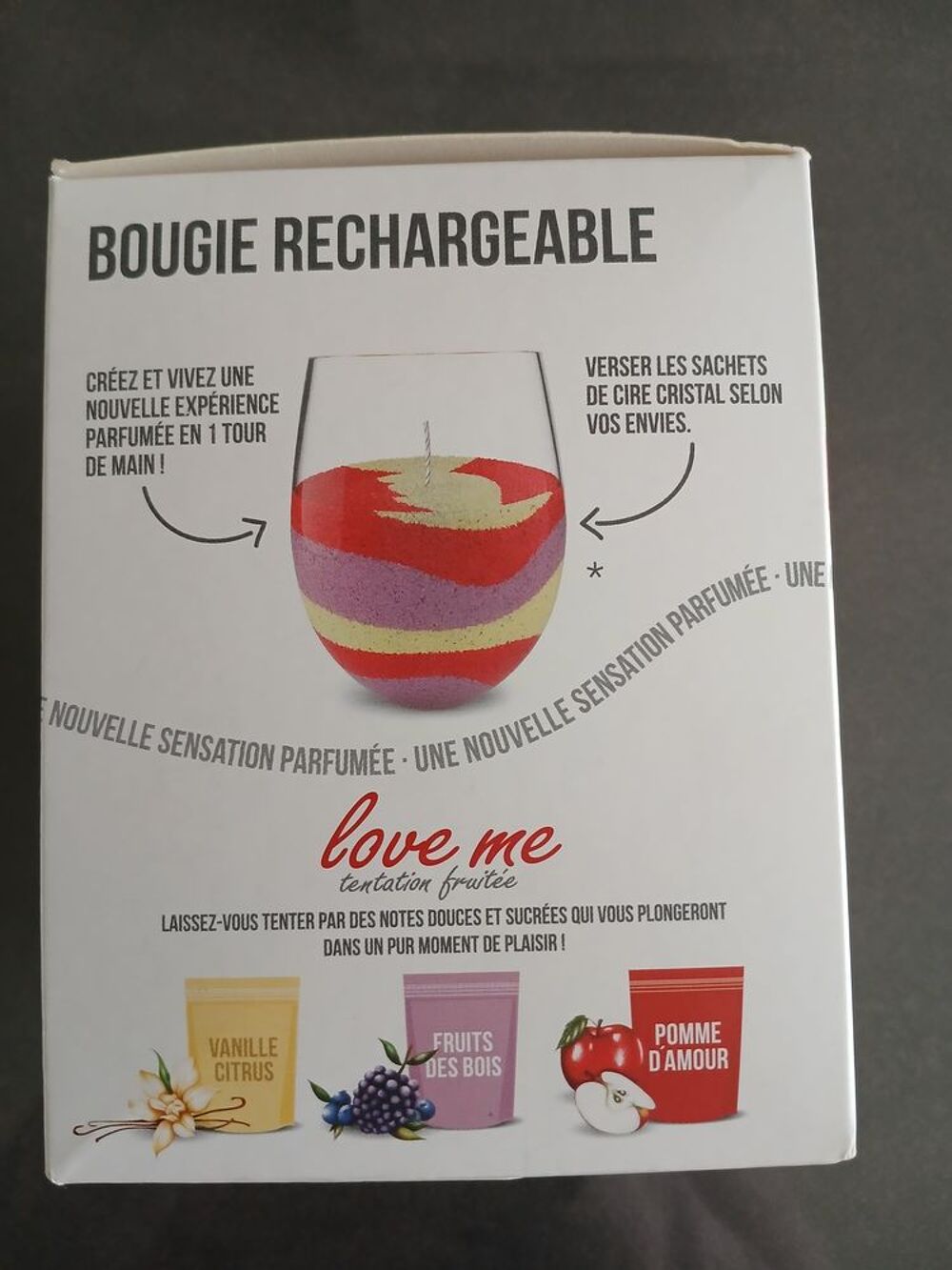 BOUGIE A FAIRE SOI-MEME RECHARGEABLE LOVE ME CHRISTALINAS D�coration
