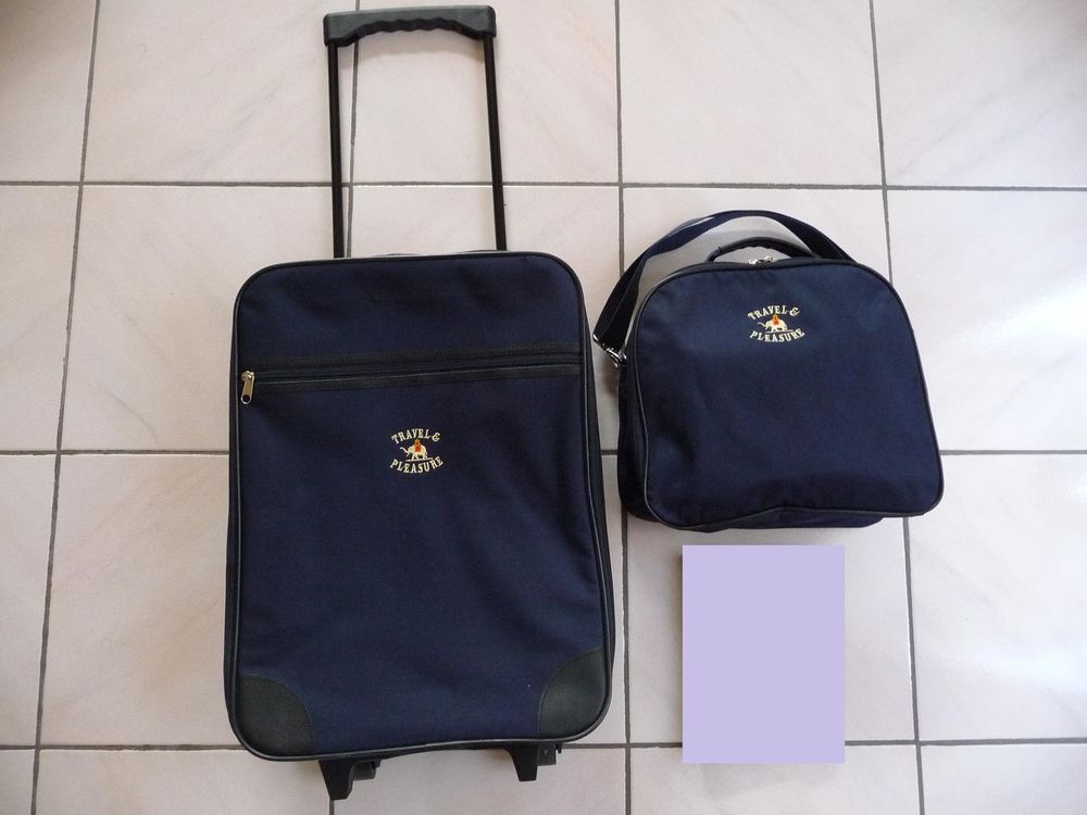 Ensemble 2 bagages Cabine bleu marine - NEUFS Maroquinerie