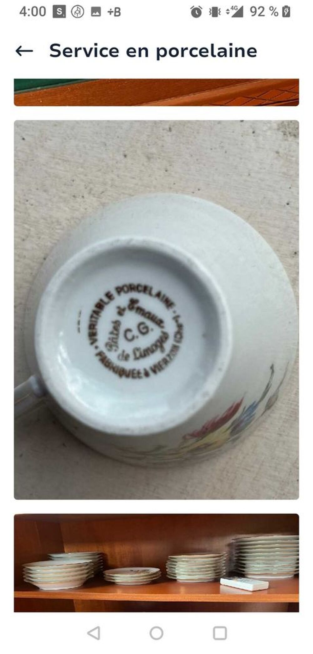 service en porcelaine de Limoges Meubles