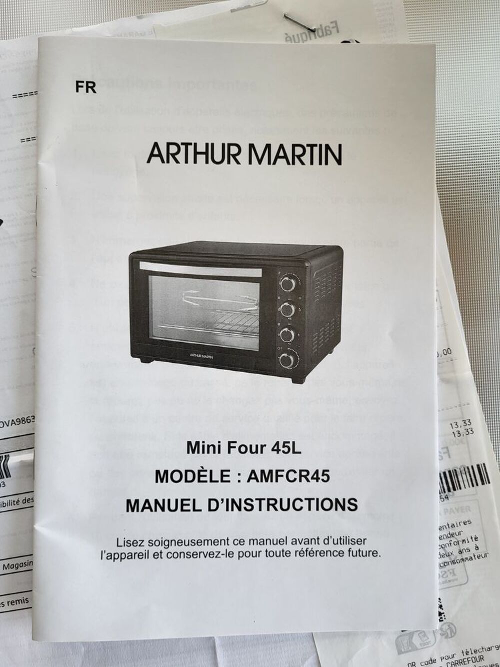 Four Arthur Martin 45L Electroménager