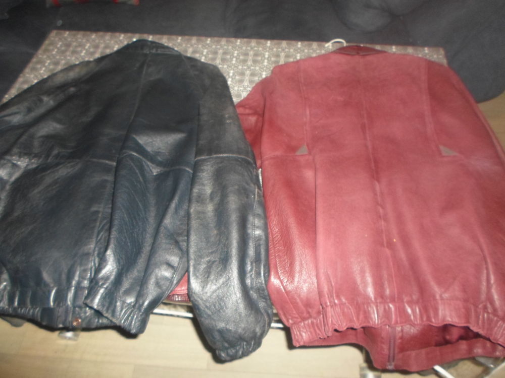bonjours 2 deux blouson v&eacute;ritable cuire Vêtements