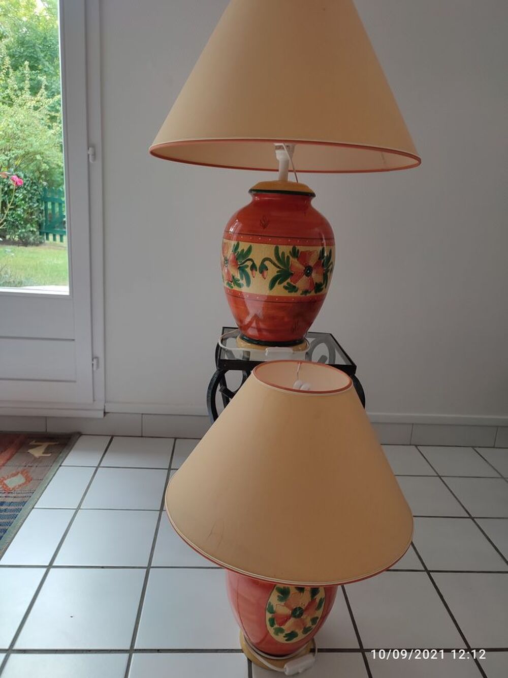 2 Pieds de lampe + Abats-jour Décoration