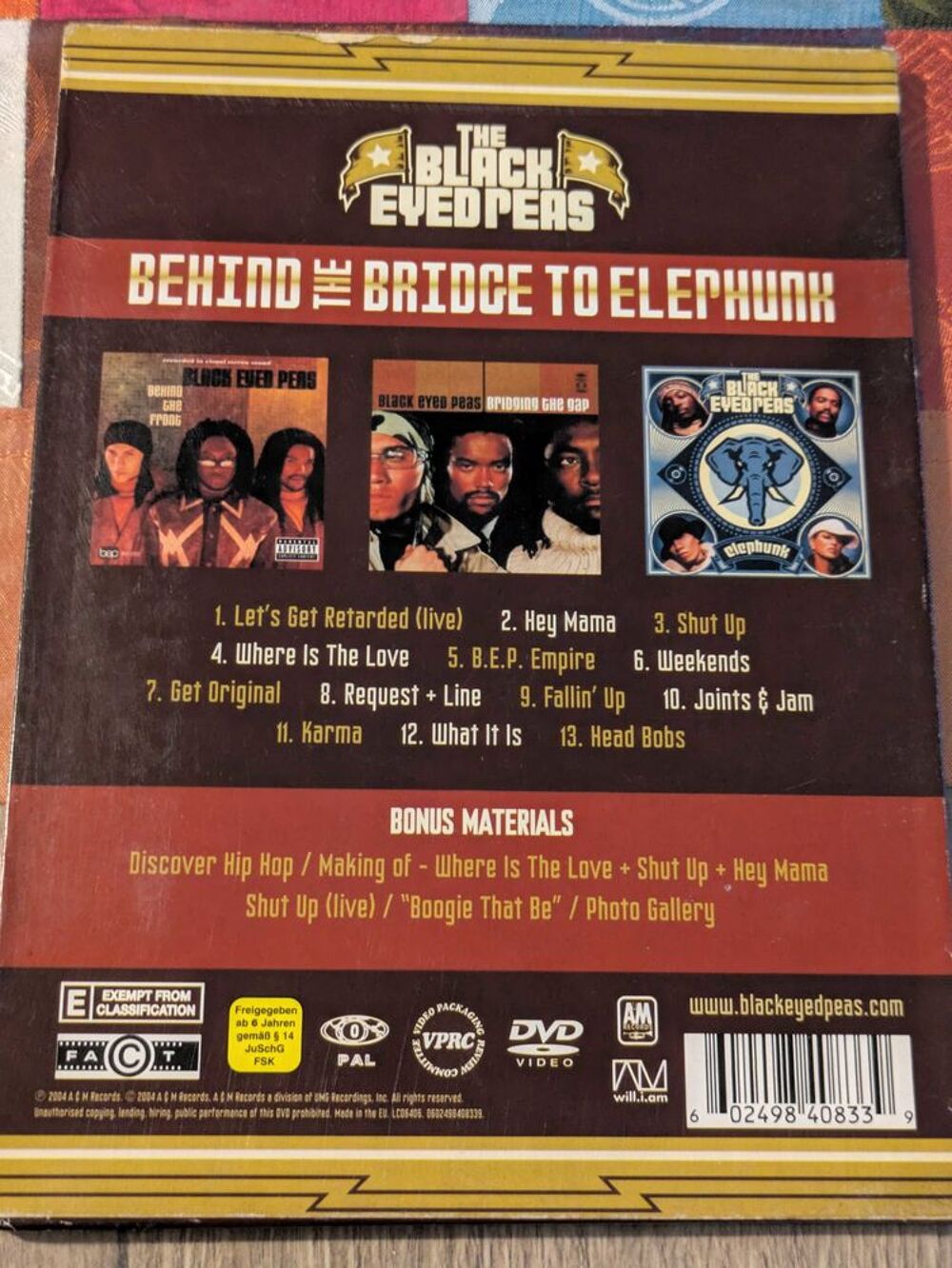 dvd black eyed peas DVD et blu-ray