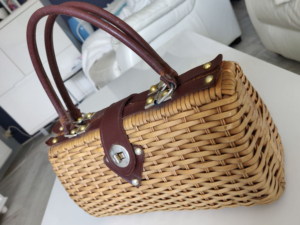 Sac osier vintage Maroquinerie