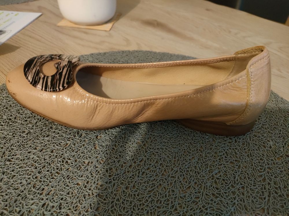 Ballerine rose poudr&eacute; vernis SABRINAS Chaussures