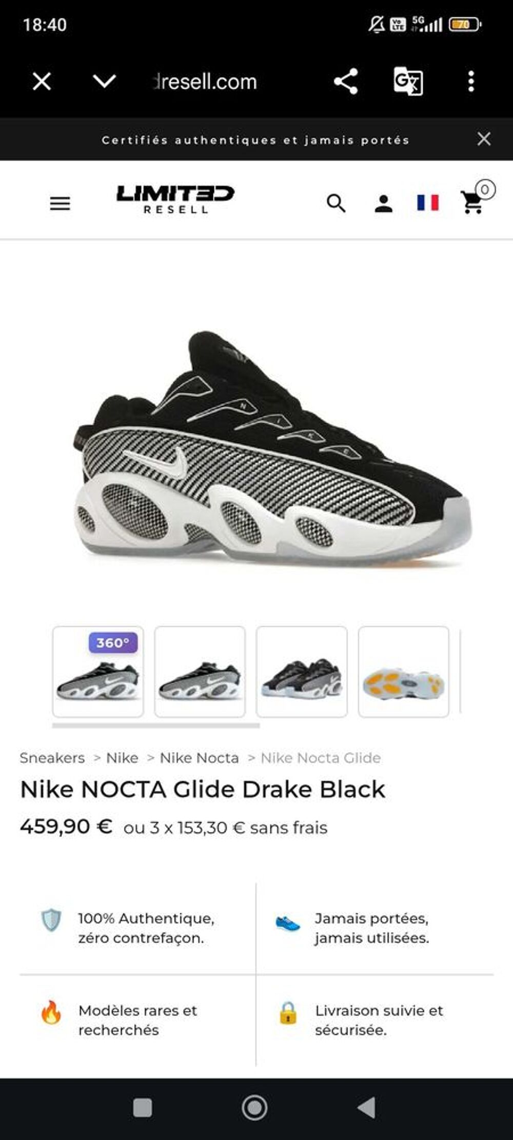 Nike Zoom Flight 95 - Noir/Blanc/Carbone - Taille 43 Chaussures