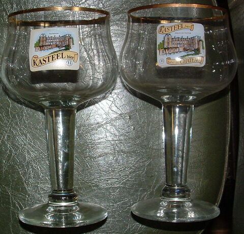 verres KASTEEL bière du Chateau 3 Montcy-Notre-Dame (08)