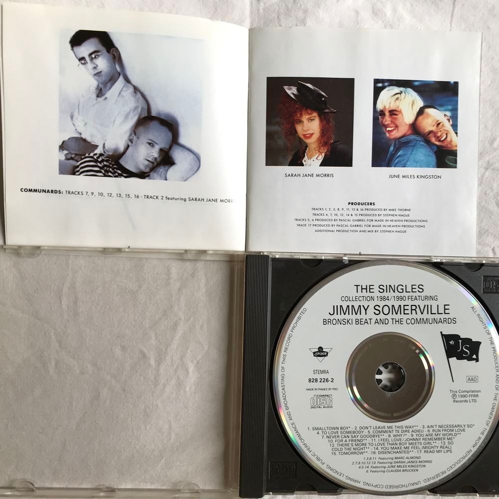 CD Jimmy Somerville The Singles Collection CD et vinyles