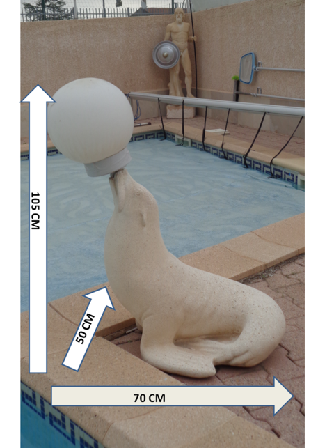 2 Phoques luminaire en pierre 250 Al�s (30)